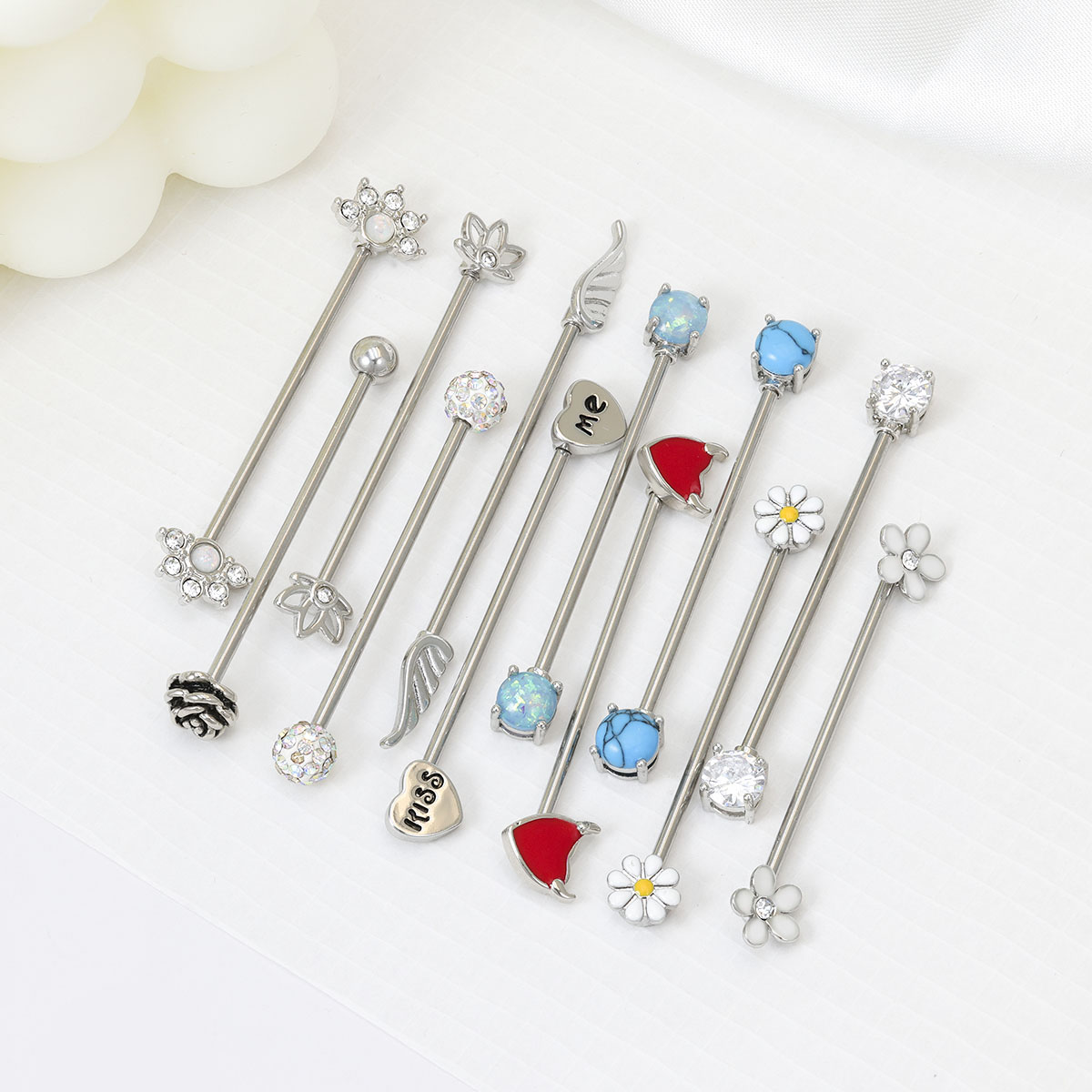 Body Jewelry Surgical Steel - سهام وقلوب حديد صناعي ، فولاذ