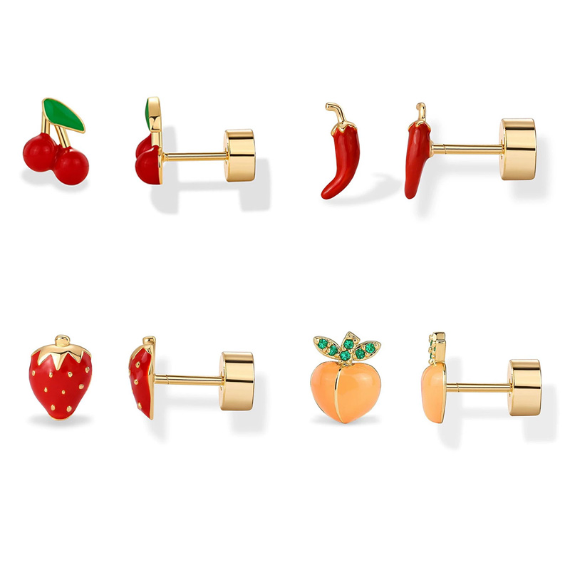 Body Jewelry Surgical Steel - 2 قطعة أقراط الغضروف مسمار للنساء