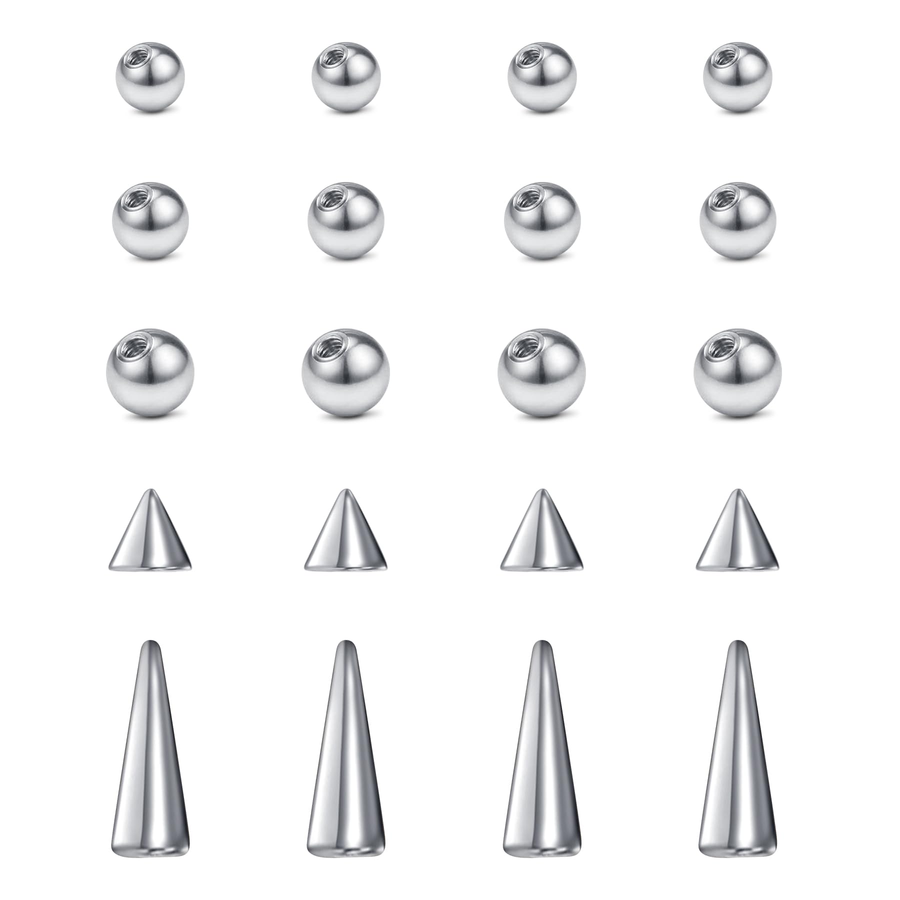 20pcs 16Gauge الفولاذ المقاوم  - مراجعة Body Jewelry Replacement Ball وسعره