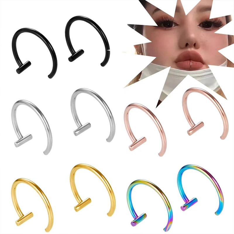 حلقات شفاه من الفولاذ الجراحي  - مراجعة Body Jewelry Surgical Steel وسعره