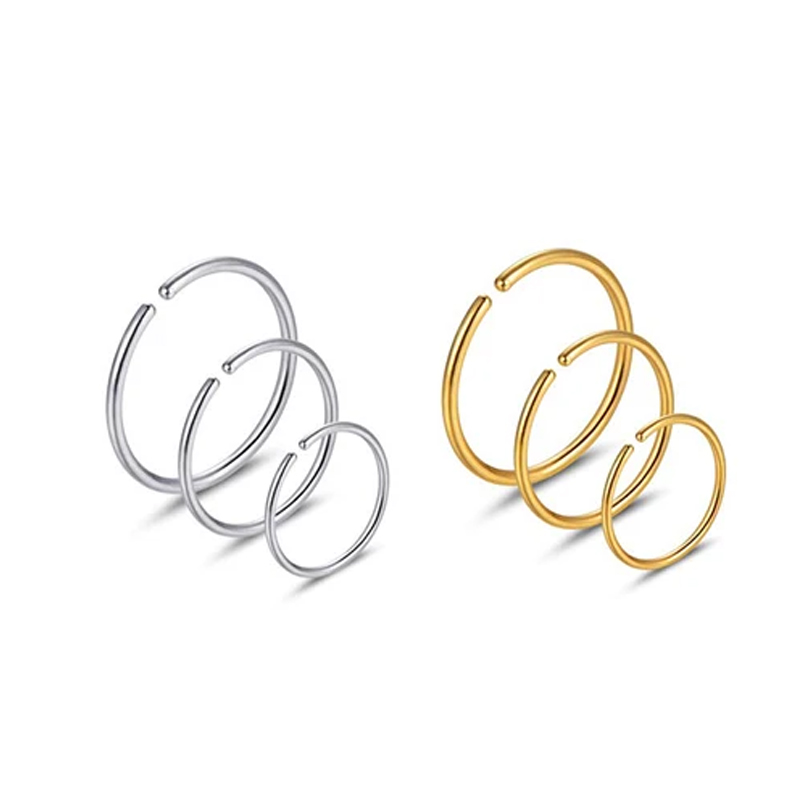 6 قطع/مجموعة حلقات أنف مضادة ل - مراجعة Body Jewelry Surgical Steel وسعره
