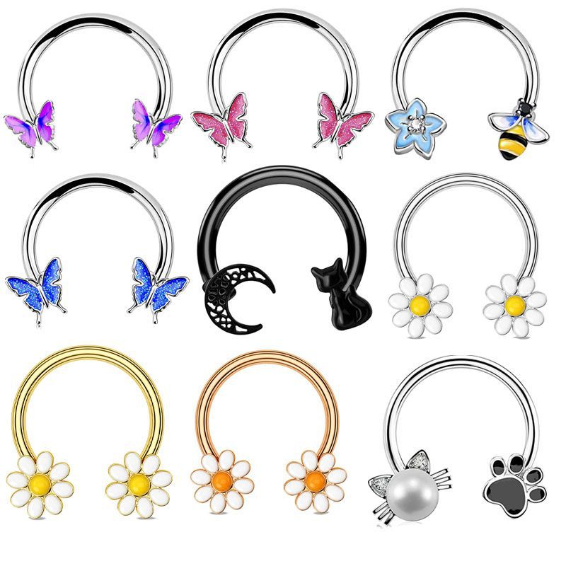 حلقات أنف وآذان من الفولاذ الج - مراجعة Body Jewelry Surgical Steel وسعره