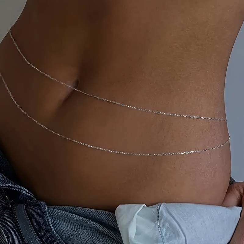 حزام خصر معدني ذهبي مزدوج الطب - مراجعة Body Jewelry For You وسعره