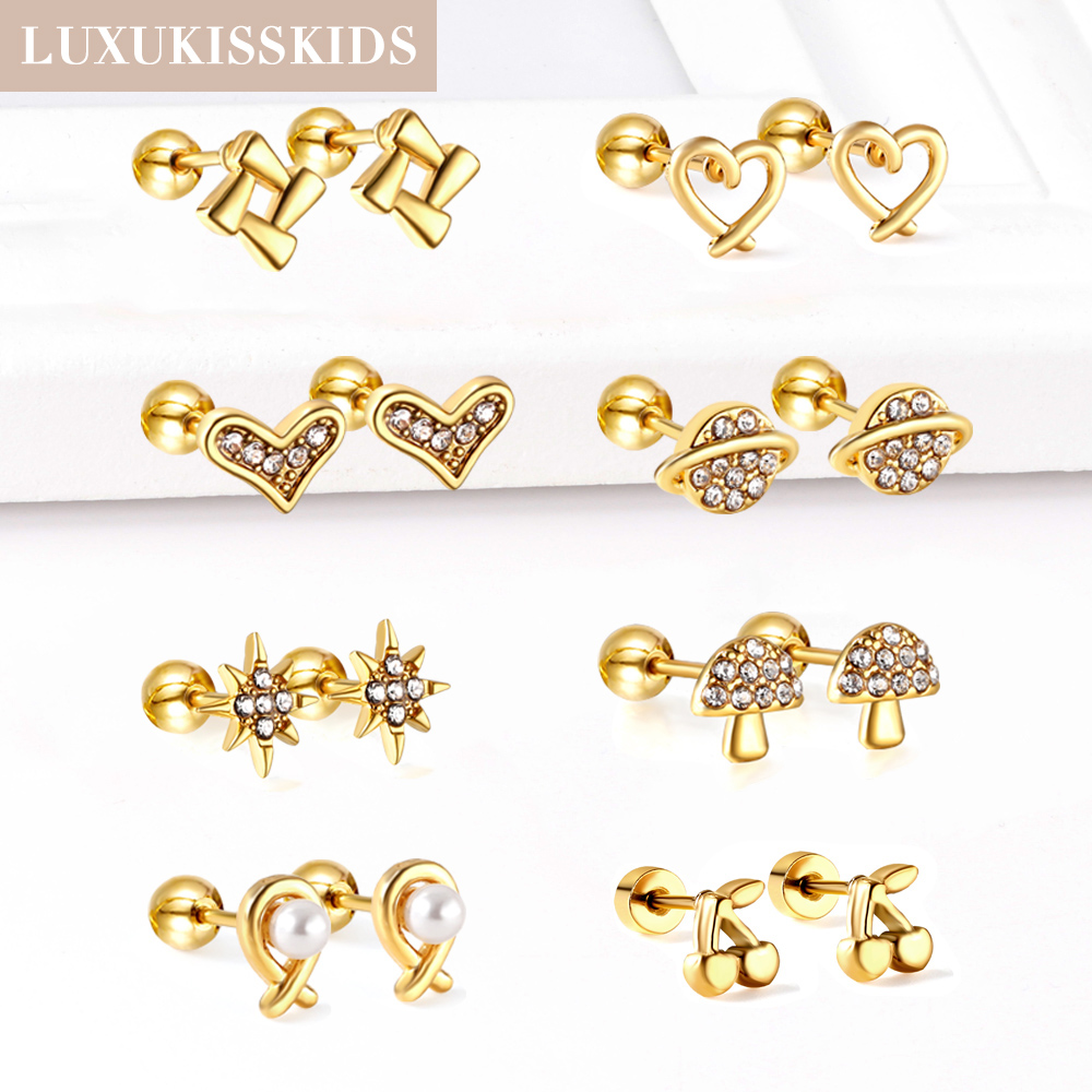 LUXUKISSKIDS مجوهرات الأذن الص - مراجعة Body Jewelry Surgical Steel وسعره